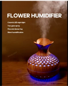 Wood Grain Humidifier 300ml USB Aroma Diffuser Atomizer USB Household Humidifier - Picture 1 of 6