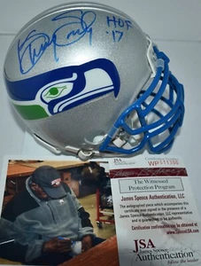 KENNY EASLEY SIGNED CUSTOM MASK VSR4 MINI HELMET SEATTLE SEAHAWKS HOF 2017 JSA - Picture 1 of 8