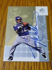 2000 Upper Deck SP Authentic NFl TROY WALTERS Sign of the Times Auto #TW Vikings