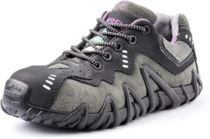 Scarpa donna punta composita stivale terra spider nero viola misura 7,5 - Foto 1 di 12