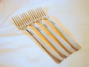 4 Old 1881 Rogers Silver Capri Grill Dinner Forks, Excellent Cond, 7-1/2in, 1935 - Picture 1 of 10