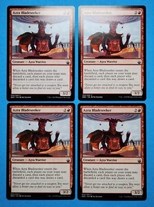 4x Azra Bladeseeker Battlebond 2018 Mtg Magic Card Mountain Creature Warrior 55 - Picture 1 of 4