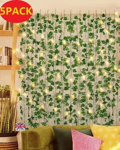 LED Battery Ivy Fairy String Light Window Curtain Light Garden Wall Fence Plants - Picture 1 of 28