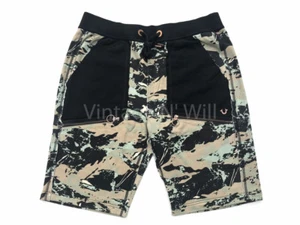 True Religion Herren M Camouflage/Schwarz Hufeisen Tasche Freizeit Kordelzug Sweatshorts - Bild 1 von 7