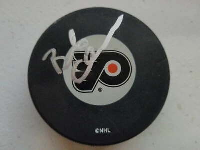 Disco de hockey autografiado por Bob Bobby Clarke Philadelphia Flyers Foto 1 de 3