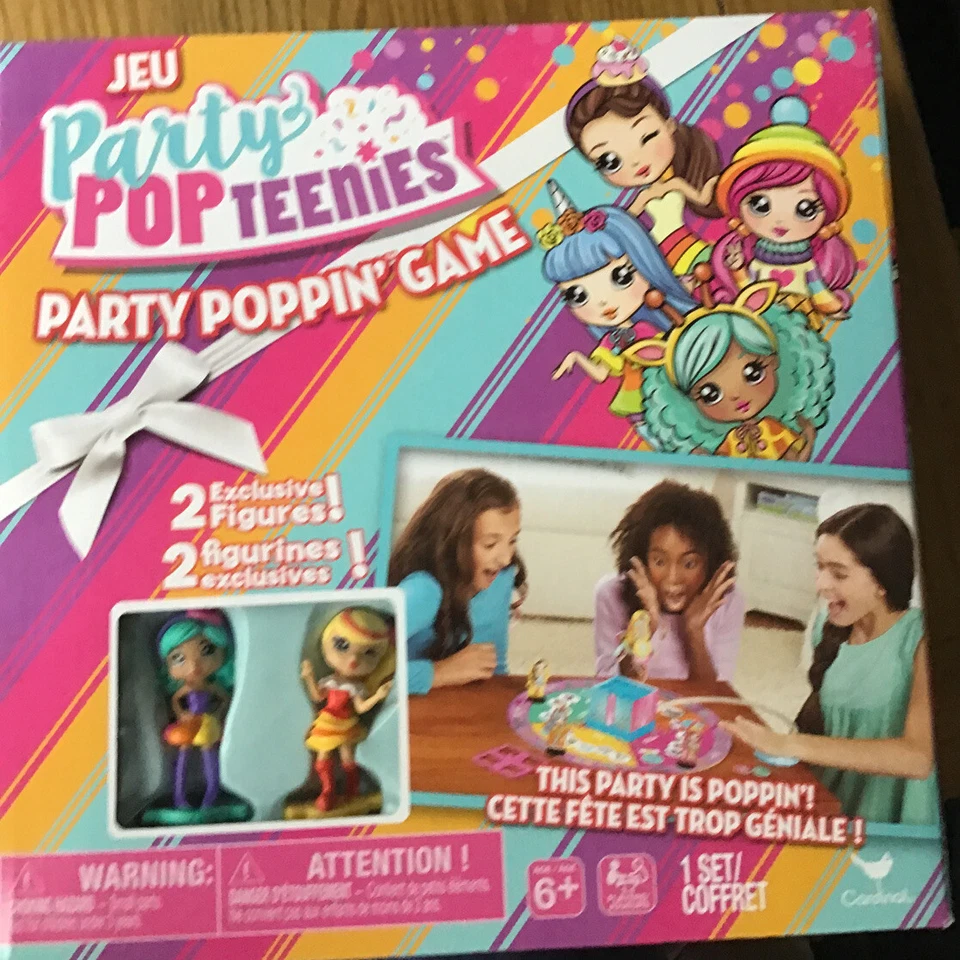 Party Pop Teenies Game With 2 Figurines- by Cardinal -