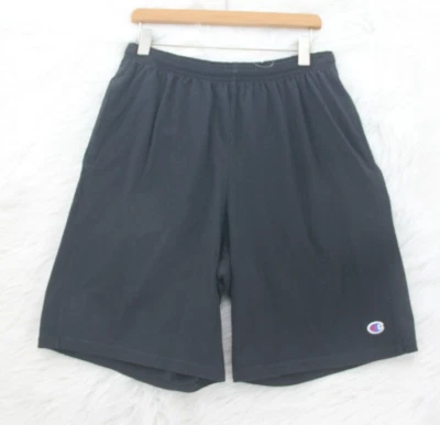 Pantalones Cortos Campeón Jersey Algodón 9" Entrepierna Para Hombres con Bolsillos 8180 Pantalones Cortos Negros #1060 Foto 1 de 4