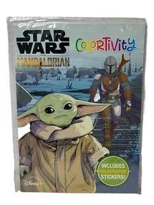Star Wars the Mandalorian Colortivity Coloring Book w/ Holographic Stickers - Picture 1 of 3