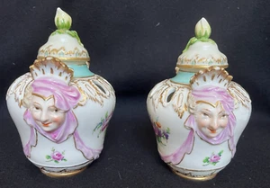 KPM Berlin Early 19th Century Pair of Potpourri Hand Painted Vases - Picture 1 of 8