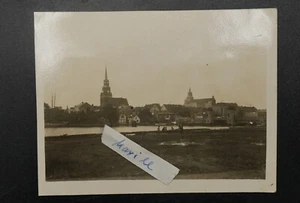 Photo Old 1928 Wolin Poland Church Building View Bridge Harbor House Bodden Picture - Picture 1 of 2
