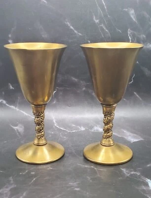 Juego de 2 cáliz chapado en plata Valero EPB años 40 de colección con tallo de vid Hecho en España Foto 1 de 4