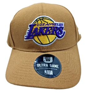 NBA Los Angeles Lakers Embroidered Raised Logo Ultra Game Adjustable Hat Tan - Picture 1 of 8
