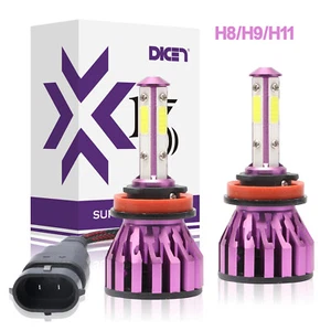 H11 LED Headlight 6000K CREE 1500W 225000LM 4-Side Kit Low Beam Bulbs High Power - Picture 1 of 12