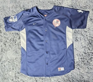 Vintage Nike Team Derek Jeter #2 New York Yankees MLB Baseball Jersey Youth XL - Picture 1 of 9