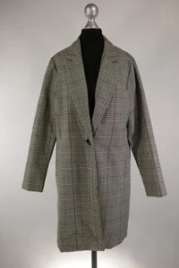 Someday weiß-rot-schwarz-karierter Mantel Gr.38/S Polyester Viskose Top Zustand - Bild 1 von 9