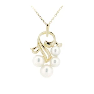 MIKIMOTO pearl necklace 6.9mm 18k yellow gold - Picture 1 of 6