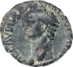 AD 41-54 ROMAN EMPIRE CLAUDIUS I BRONZE AE As (10.60 GRAMS) NGC CH FINE 4/5-2/5 - Picture 1 of 4
