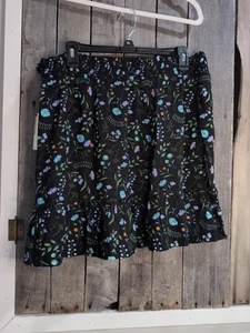 Thereabouts Girls Large 14 Black Floral Skirt - Picture 1 of 6