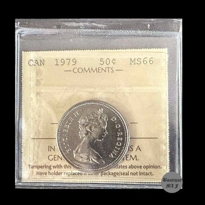 1979  Canada 50 Cents , round bust Certified ICCS MS-66 - Image 1 of 2