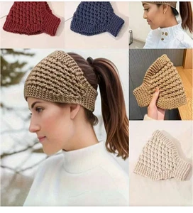 Winter Womens Stretch Knitted Thick Headband Hair Band Turbon  Black  Pink 4006 - Picture 1 of 18