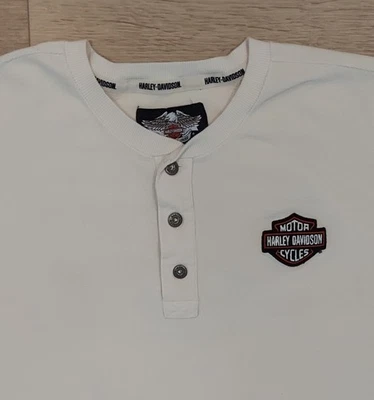 Camisa térmica Harley Davidson manga larga crema motocicleta motociclista X-grande Foto 1 de 4