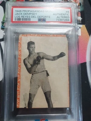 1946-47 Propaganda Montiel #8 Jack Dempsey PSA A Los Reyes Deporte Rare HOF RARE - Image 1 of 2