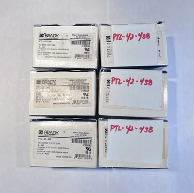 6 COUNT BRADY LABELS PTL-42-483 WHITE VINYL 1 IN. NEW 50 Ft. ROLL - Image 1 of 3