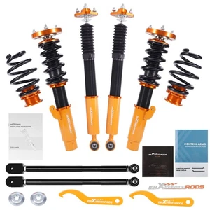 Coilover Lowering Kit + Rear Control Arms for BMW E46 3 Series RWD Adj. Height - Picture 1 of 17