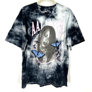 Aaliyah Princess Of R&B One In A Million Portrait Tie Dye T-Shirt Size 1X NWOT - Picture 1 of 12