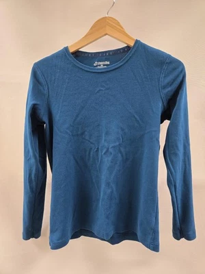 St. John's Bay Shirt Womens Medium Blue Long Sleeve Crewneck Cotton Tee T-Shirt - Image 1 of 4
