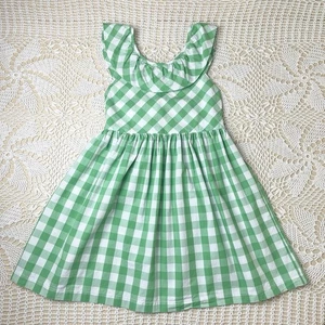 Bella Bliss Mädchen 12 Grünes Vichy-Karo-Sommerkleid mit Flatterärmeln - Bild 1 von 5