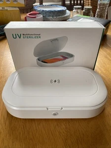 Chargeur Téléphone Portable Sans Fil Stérilisateur UV Multifonction Boîte Stérilisateur - Photo 1 sur 6