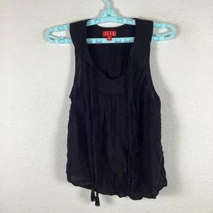 Elle Womens Shirt Sz S Small Soft Sleeveless Solid Black Comfort Excellent - Picture 1 of 7