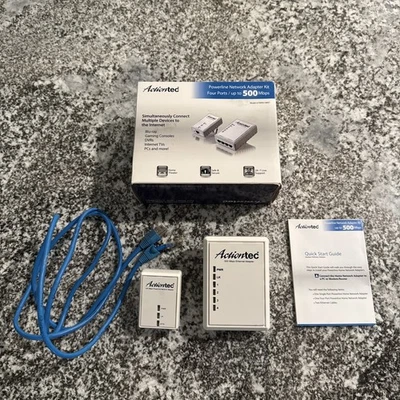 Actiontec 500 Mbps Powerline Ethernet Adapter and 4-Port Hub Kit PWR514K01 - Image 1 of 4