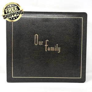 Vintage Unsere Familie Fotoalbum gebundenes Buch Stammbaum, Fotos & Sammelalbum Erbstück - Bild 1 von 19