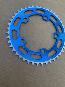Suntour 44t blue alloy vintage bmx chain ring GT04326 - Picture 1 of 3