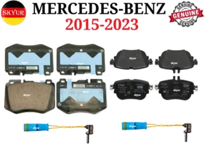 Front & Rear Brake Pad Sets With Sensors For 2015-2023 Mercedes Benz GENUINE - Picture 1 of 4