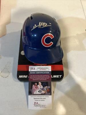 CHICAGO CUBS- MATT MERVIS SIGNED AUTOGRAPH MINI HELMET JSA COA TOP PROSPECT - Image 1 of 4