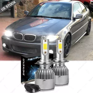 Xenón Blanco 6000K LED Luz Alta Baja Bombillas DRL Para BMW E46 325i 328i M3 - Imagen 1 de 12