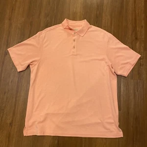 Tommy Bahama Hombre Grande Pullover Polo Melocotón - Imagen 1 de 6