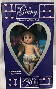 Ginny Doll Hi I’m Ginny 8” Poseable Vinyl Doll 1984 with stand Comb - Picture 1 of 7