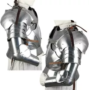 Complete Medieval Knight Arms Armor Set | Metallic One Size Spaulders | Handmad - Picture 1 of 13
