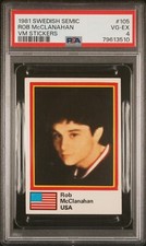 PSA 4 ROB MCCLANAHAN 1981 SWEDISH SEMIC VM STICKERS TEAM USA MIRACLE ON ICE CARD