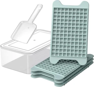 Mini Ice Cube Tray for Freezer: GGUW Nugget Ice Cube Tray with Bin - Crushed Ice - Picture 1 of 6