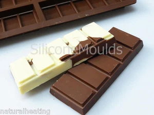 6 cell SMALL 5 Sectional Chocolate Snap Bar Mould Silicone Bakeware Wax Melt 56g - Picture 1 of 3