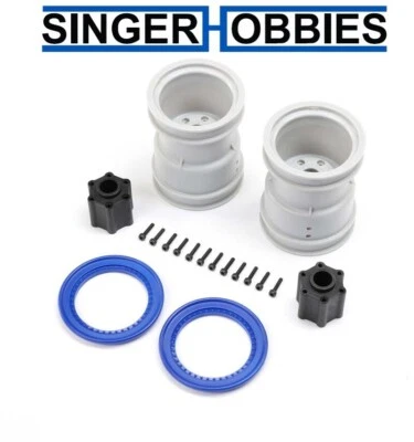 LOSI LOS-1815 2.6" Wheel with Beadlock Rings, Blue (2): LMT 2.0 HH - Image 1 of 2