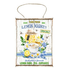 Lemon Market Printed Handmade Wood Sign