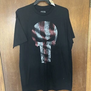 Marvel The Punisher White And Red Logo T-shirt New Large - Picture 1 of 3