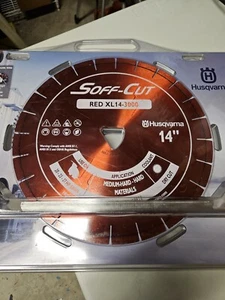 Husqvarna Excel 3000 14" Red Soff Cut Ultra Early Entry Diamond Blade  - Picture 1 of 2