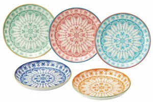 Sango Toki Disney Mickey Exotica Assortment Plate Set of 5 3173-03 MADE IN JAPAN - Picture 1 of 9